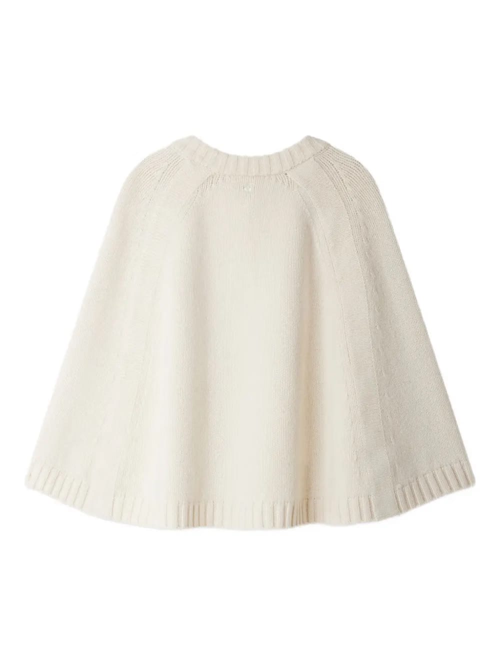 button-fastening wool cape