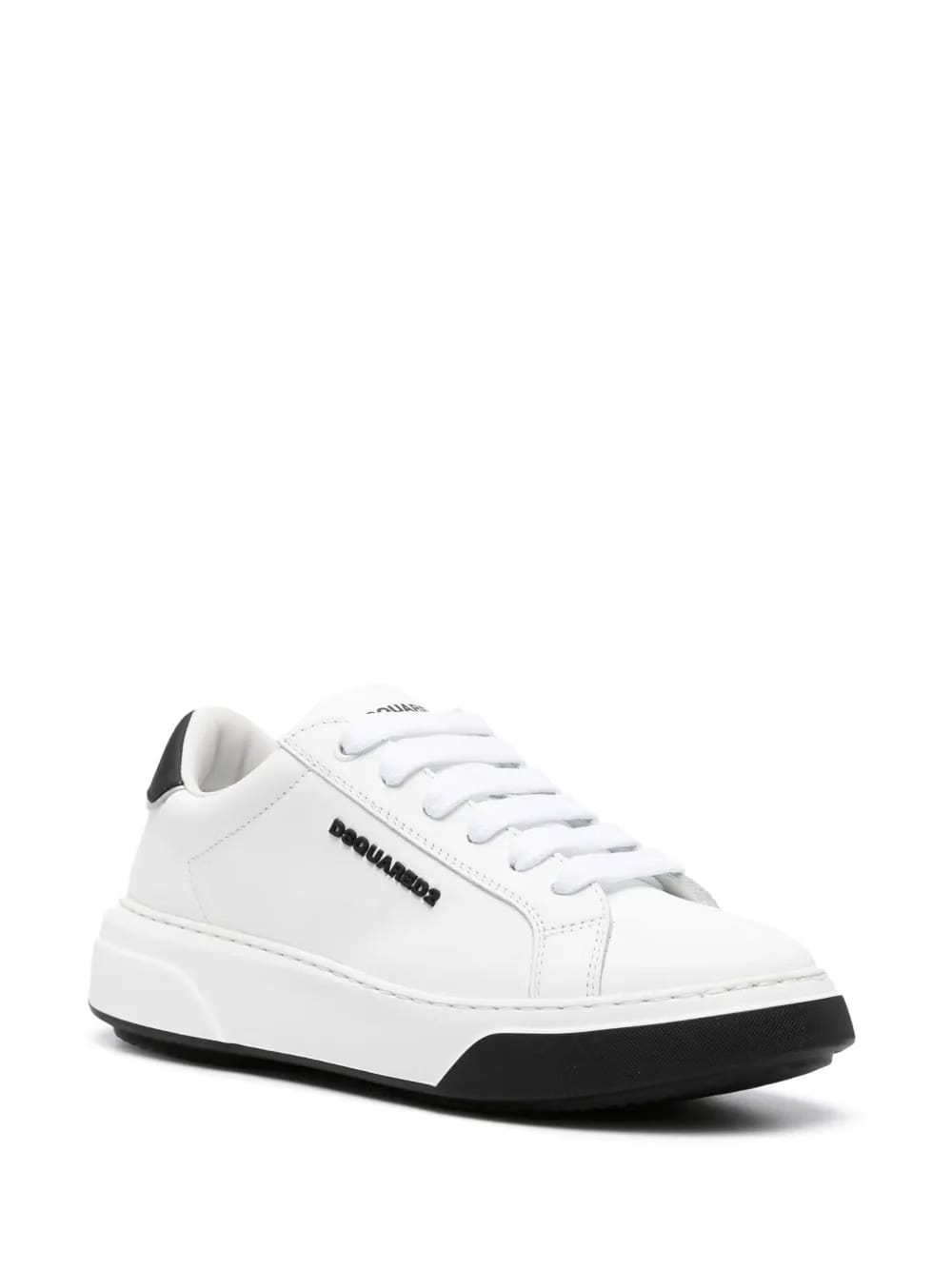 embossed-logo leaf-print sneakers