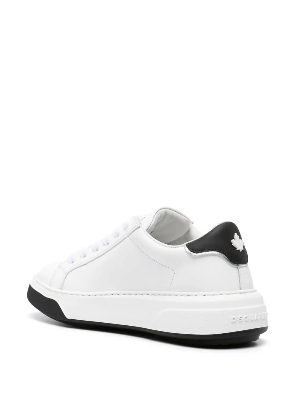 embossed-logo leaf-print sneakers