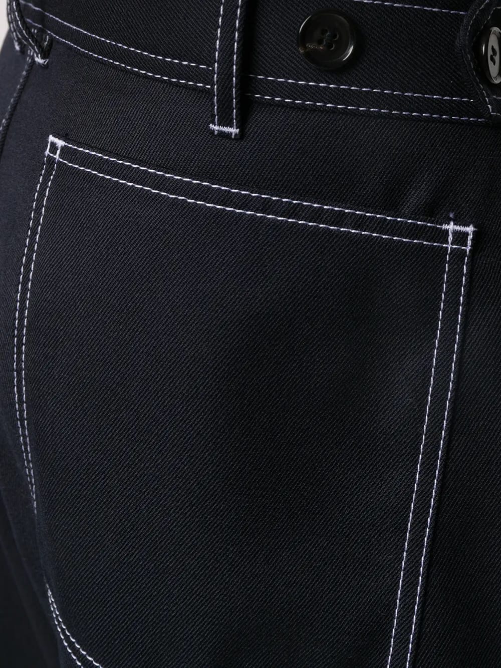 dropped crotch trousers