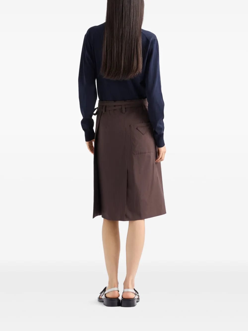 poplin wrap skirt