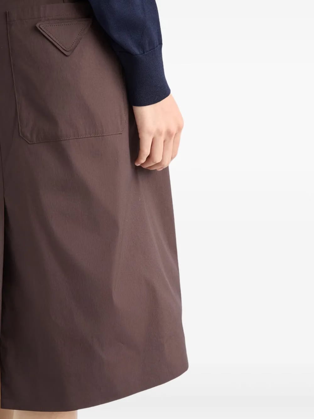 poplin wrap skirt