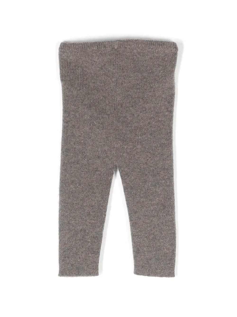 elasticated cashmere leggings