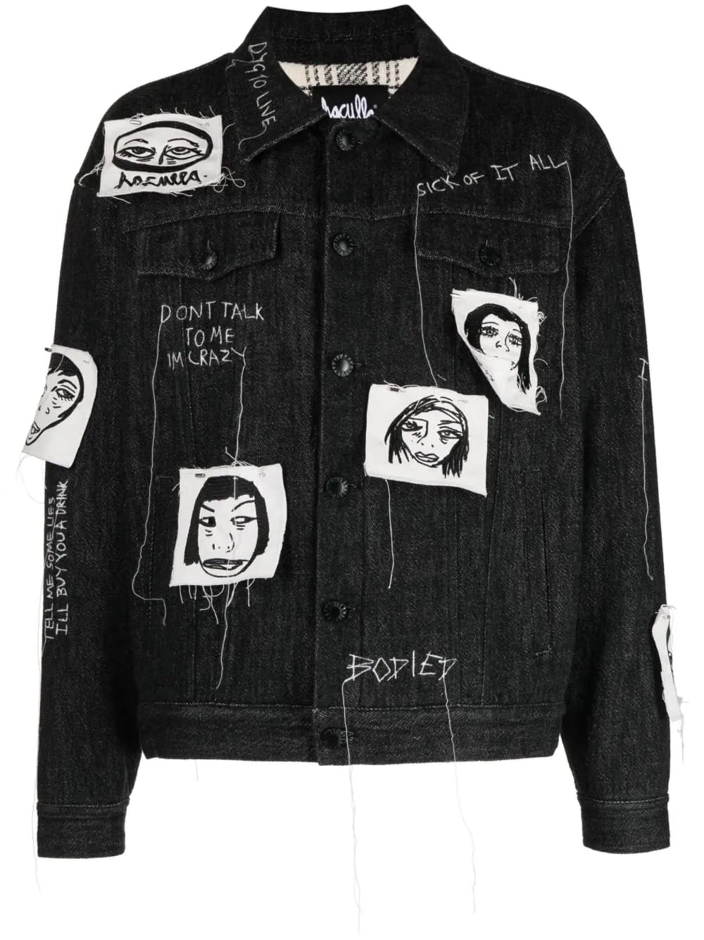 Sick Of It All embroidered denim jacket