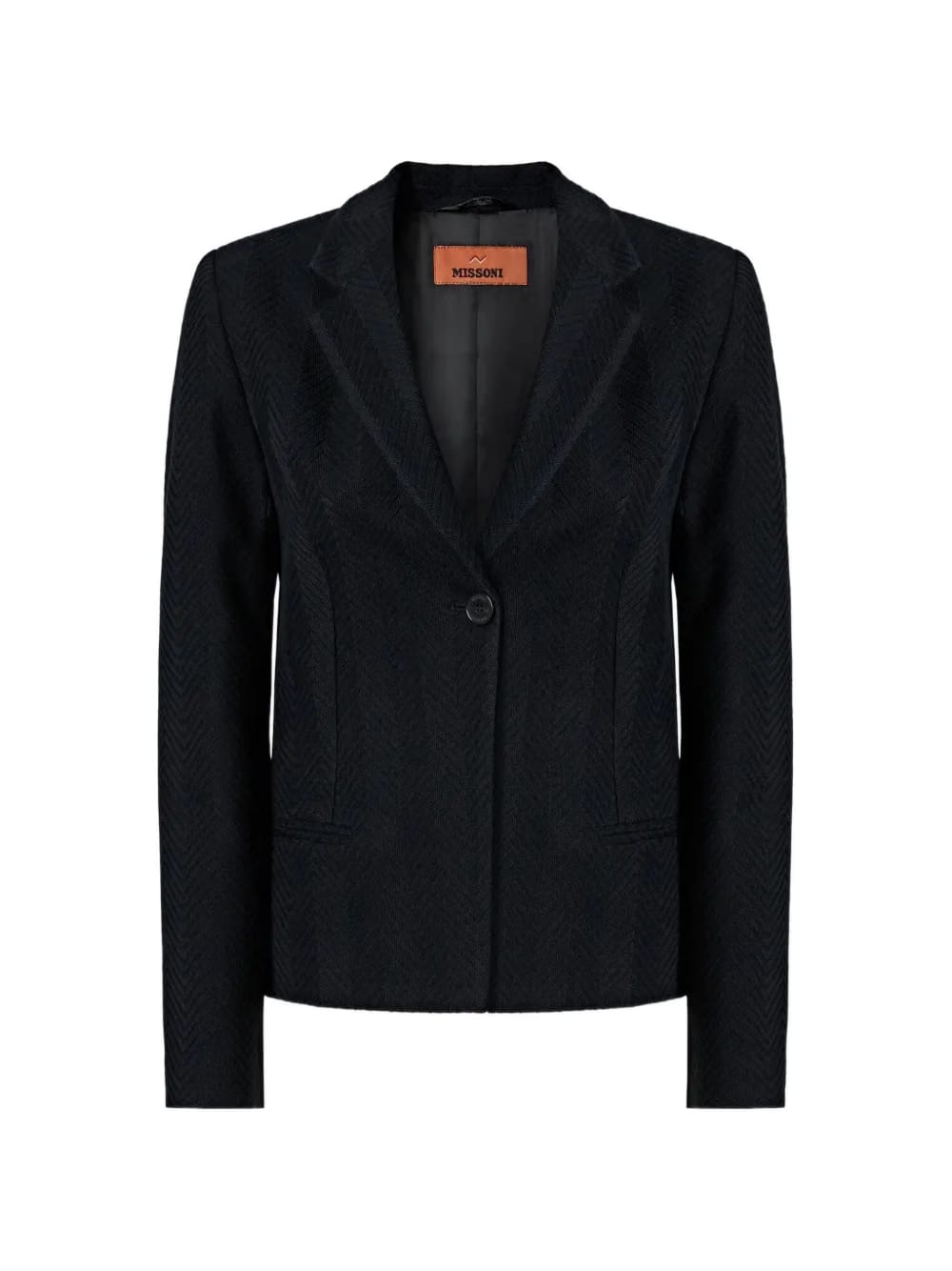 zigzag-pattern blazer