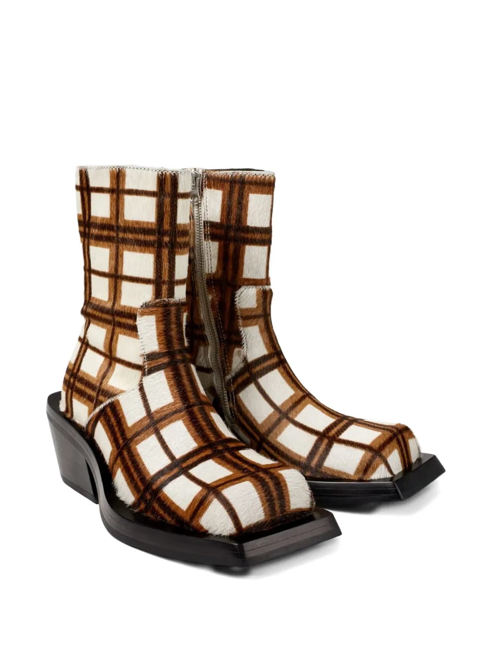 Quetal checked ankle boots