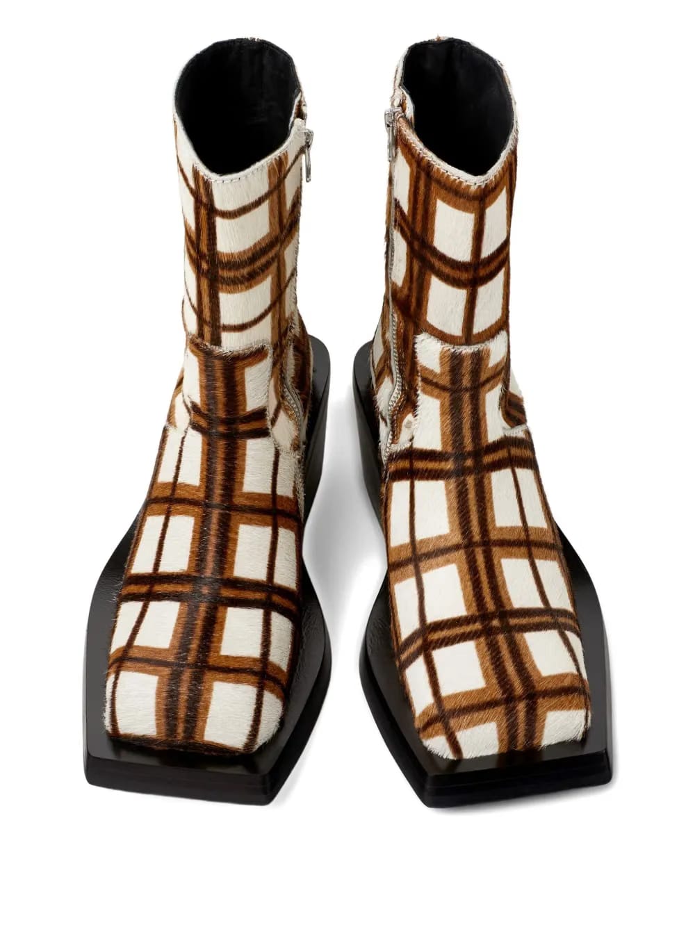 Quetal checked ankle boots