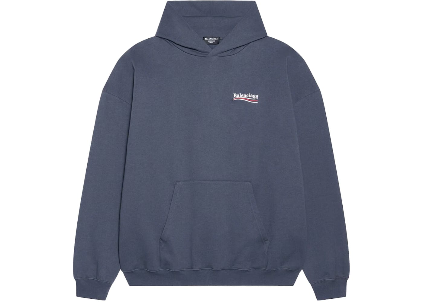 Balenciaga Political Campaign Large Fit Hoodie Dark Grey/White