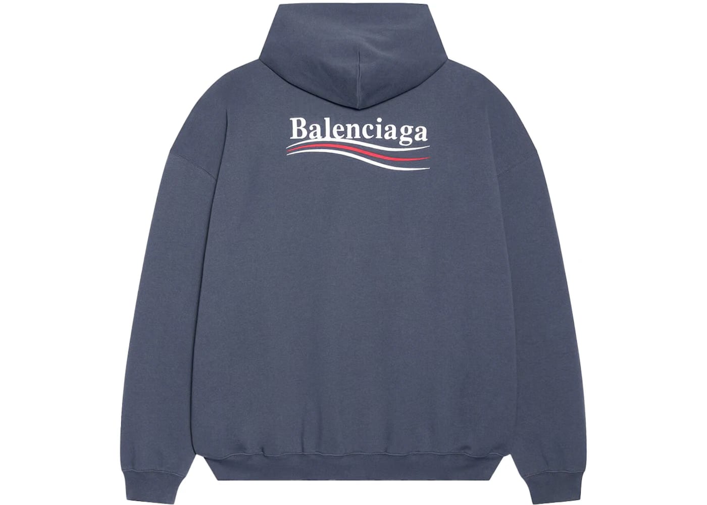 Balenciaga Political Campaign Large Fit Hoodie Dark Grey/White
