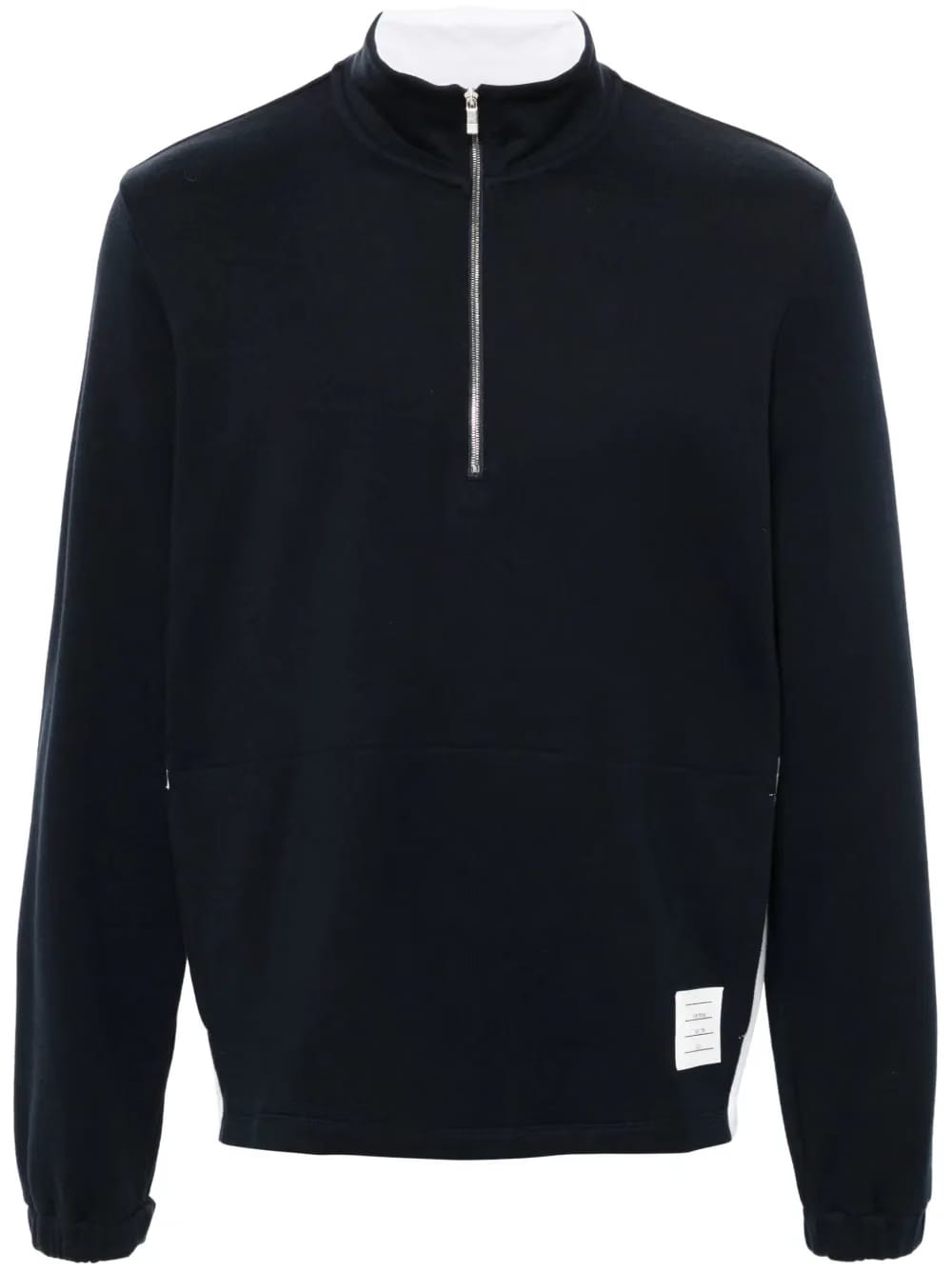 funnel-neck cotton sweatshirt