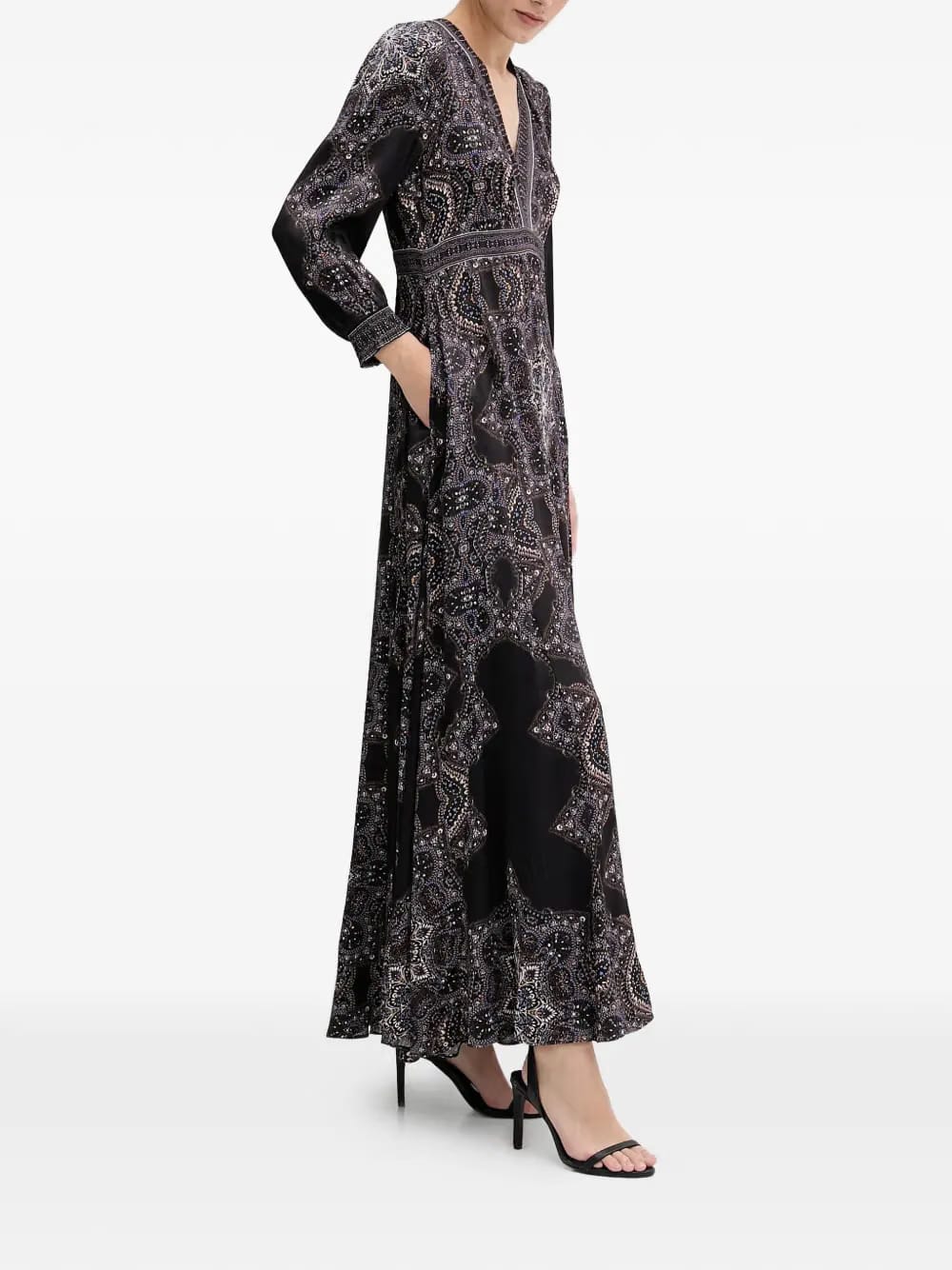 Belen V-neck maxi dress