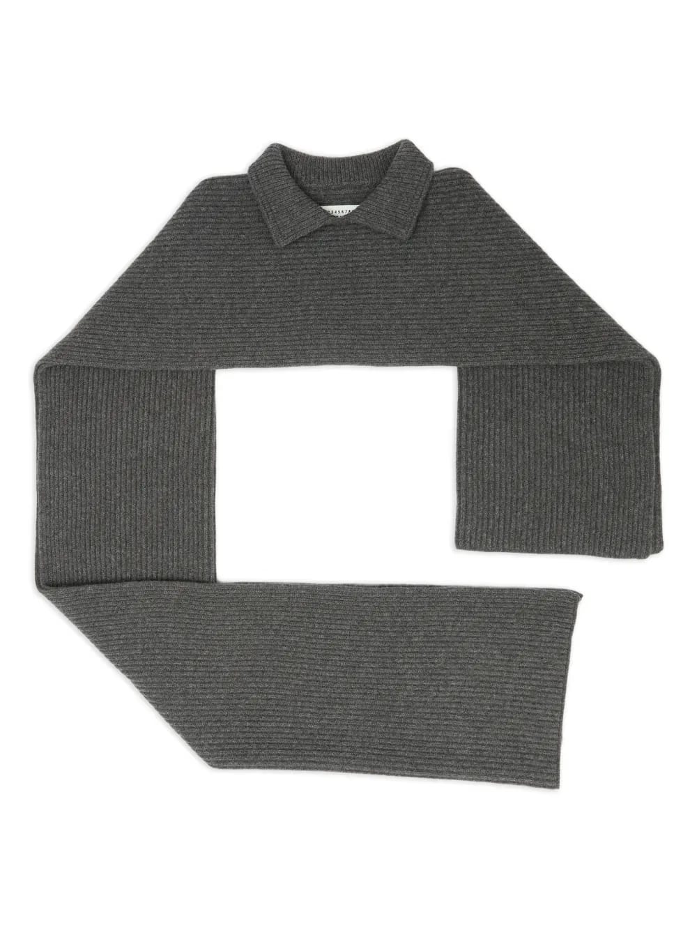 collar ribbed scarf