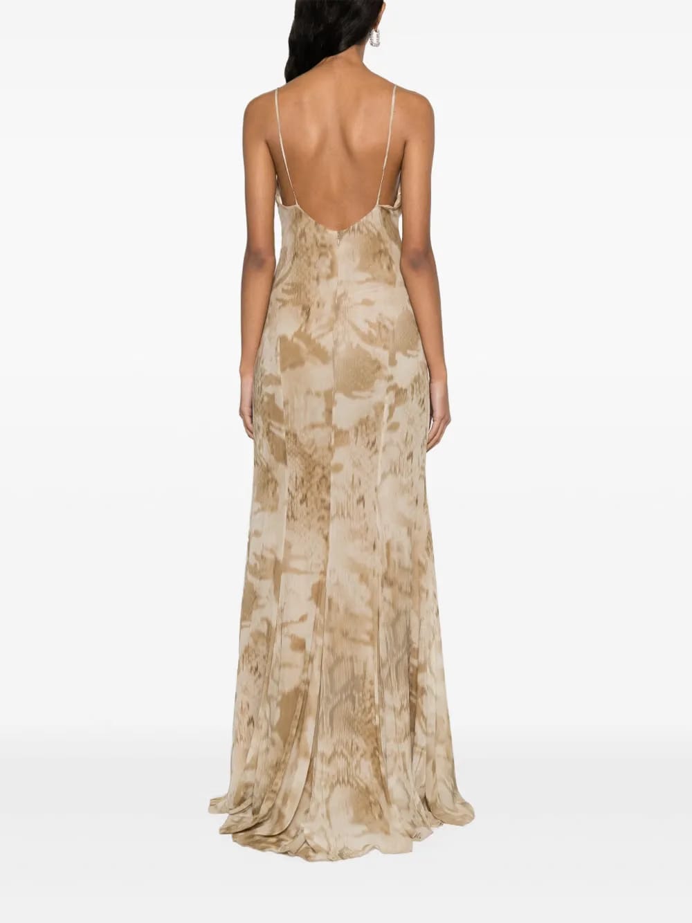 tie-dye crepe maxi dress
