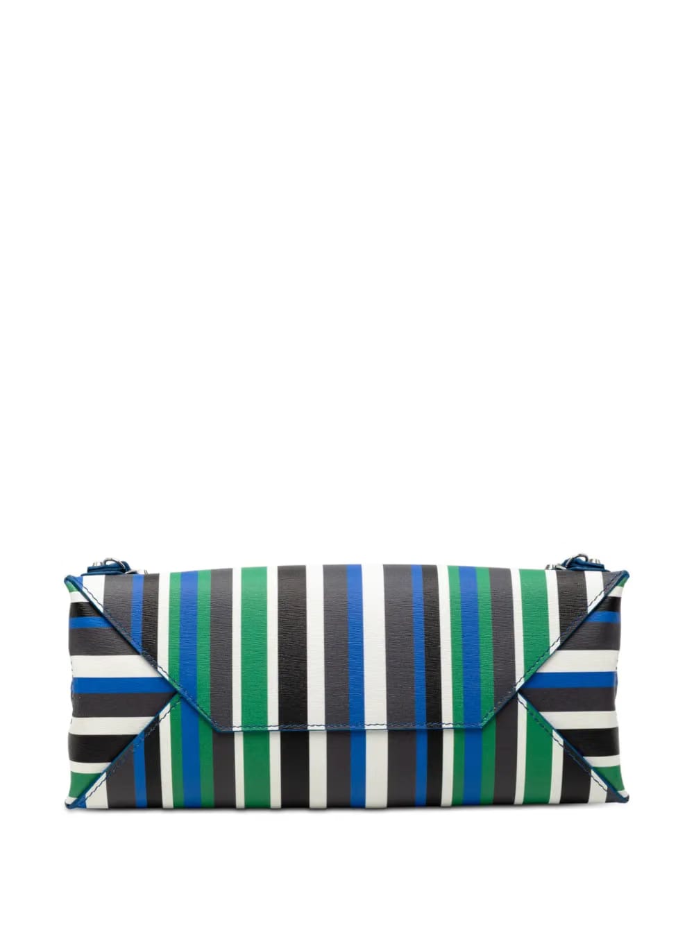 2017 Mini Leather Striped Papier A6 Zip Around satchel