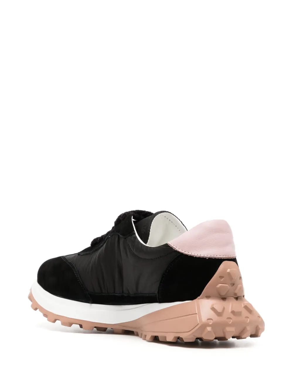 Star suede-trimmed sneakers