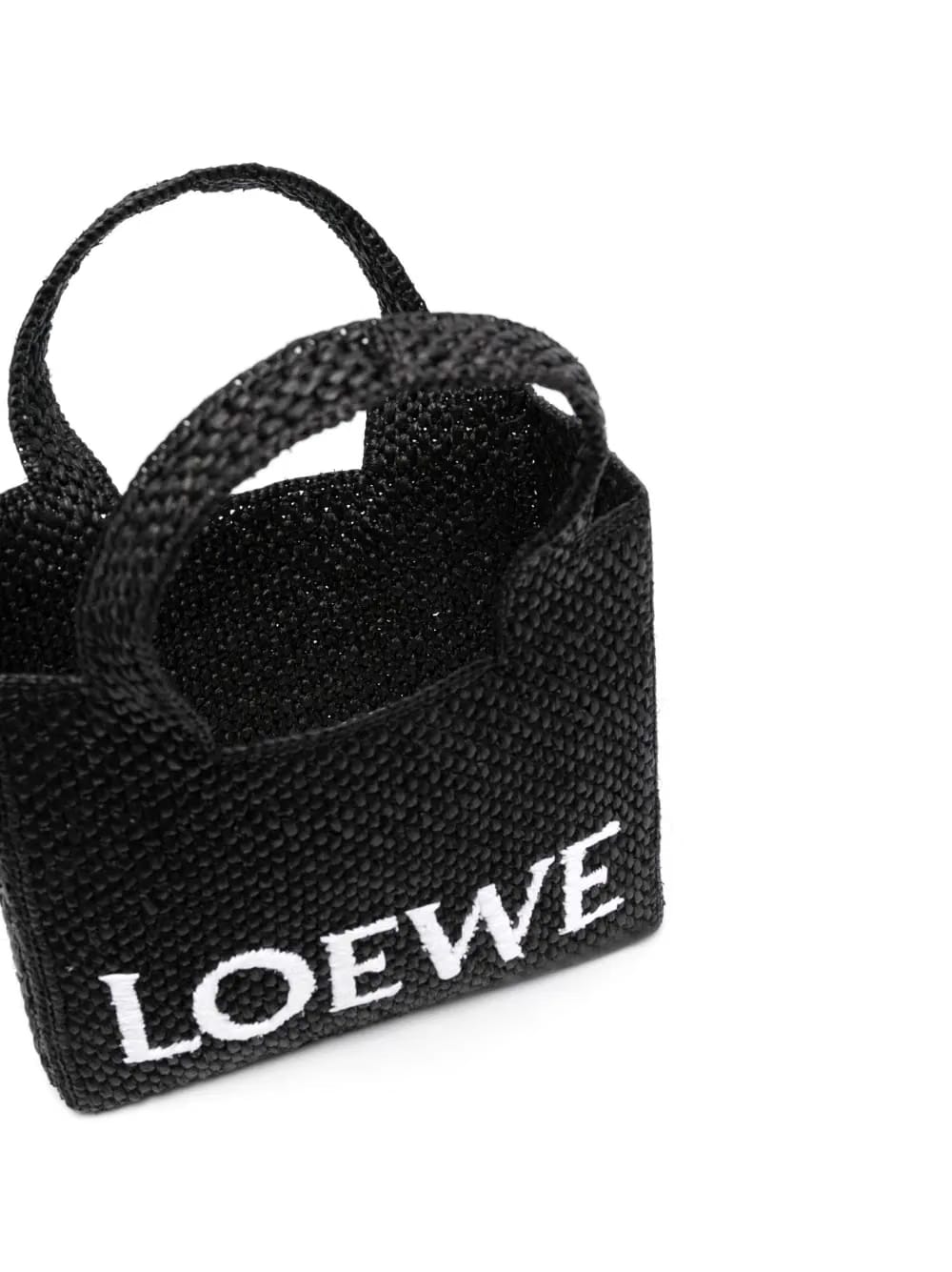 small LOEWE Font raffia tote bag