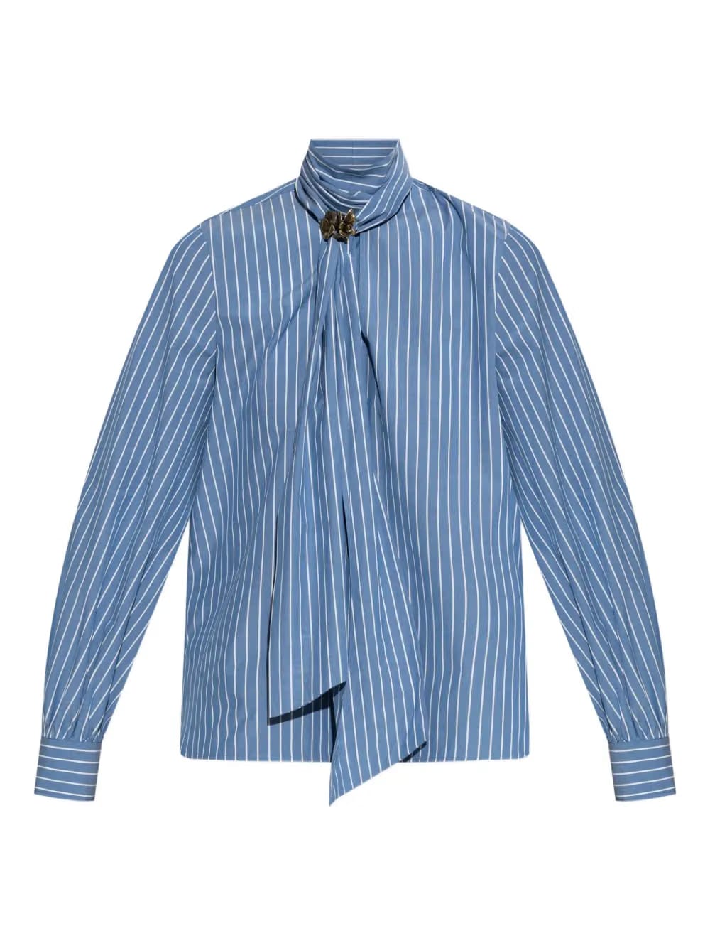 Disco striped flower-embellished blouse