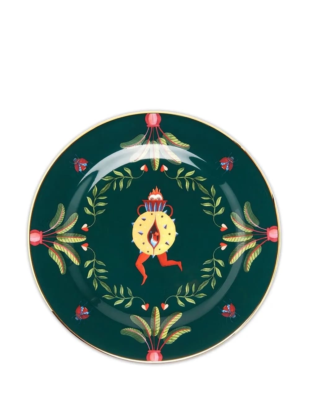 graphic-print dessert plates (set of 2)