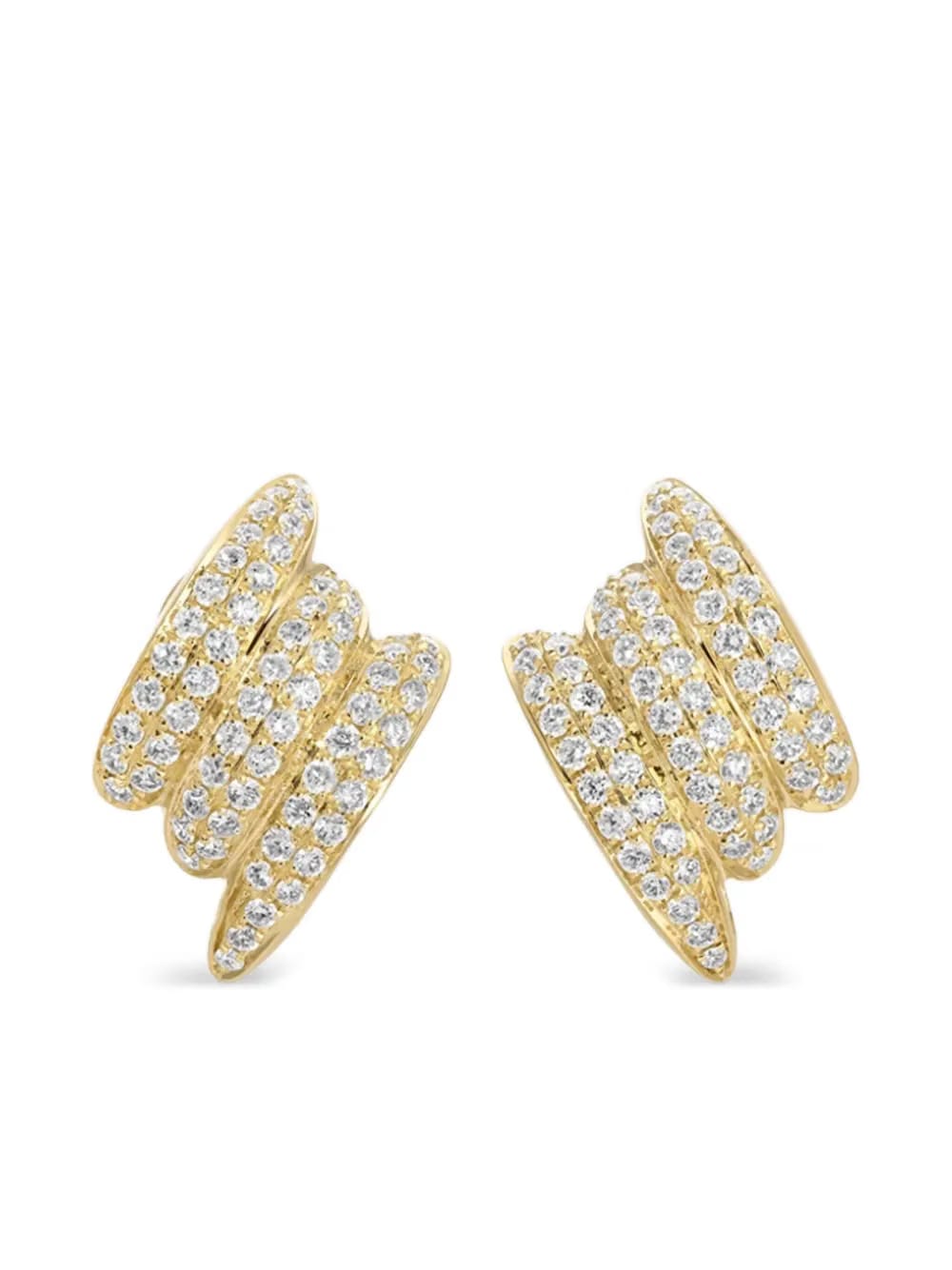 18K yellow gold diamond Claire earrings