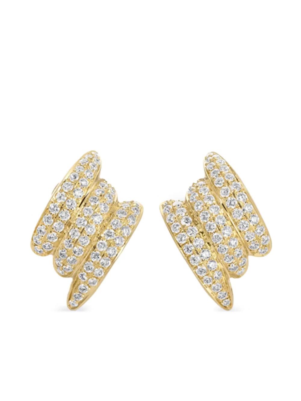 18K yellow gold diamond Claire earrings