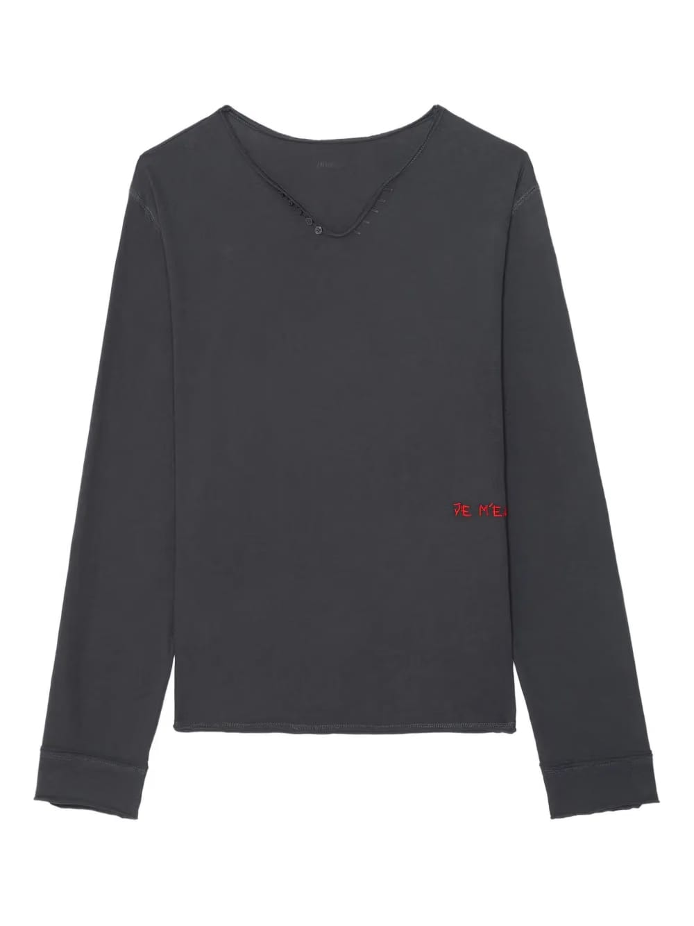 Monsatir Henley button-detail long-sleeve T-Shirt