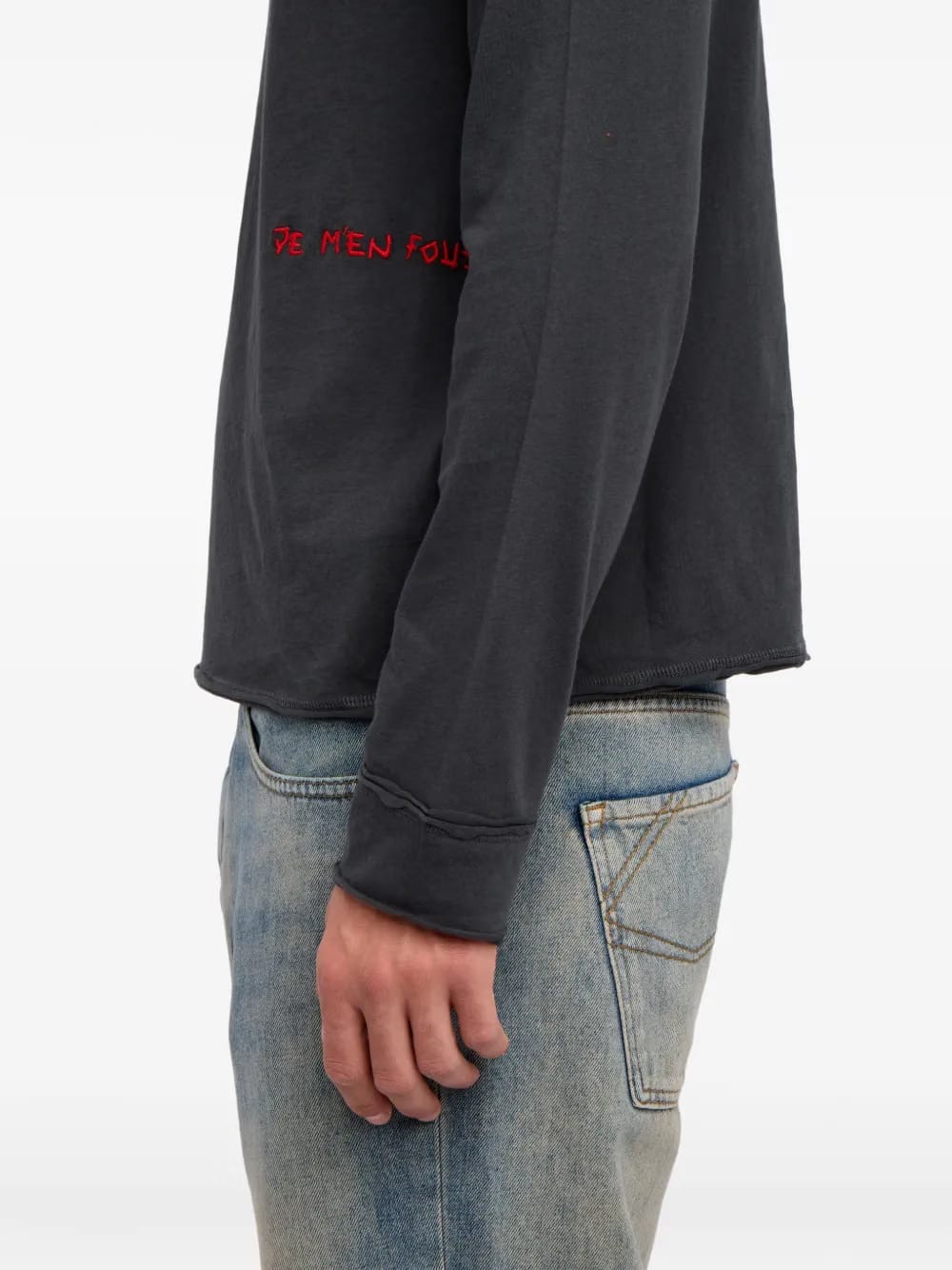 Monsatir Henley button-detail long-sleeve T-Shirt