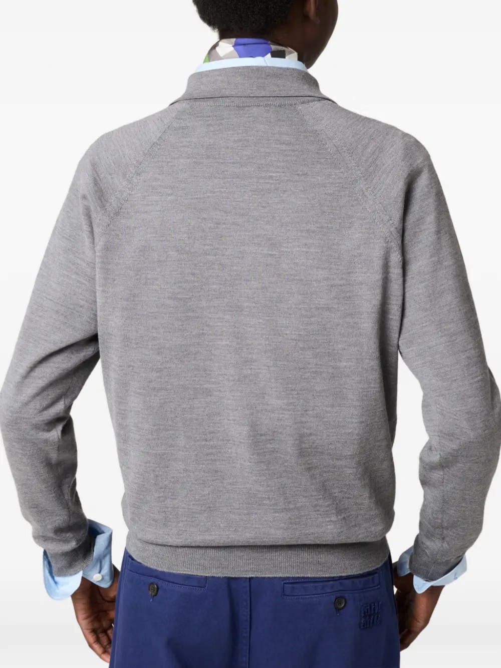 intarsia collared sweater