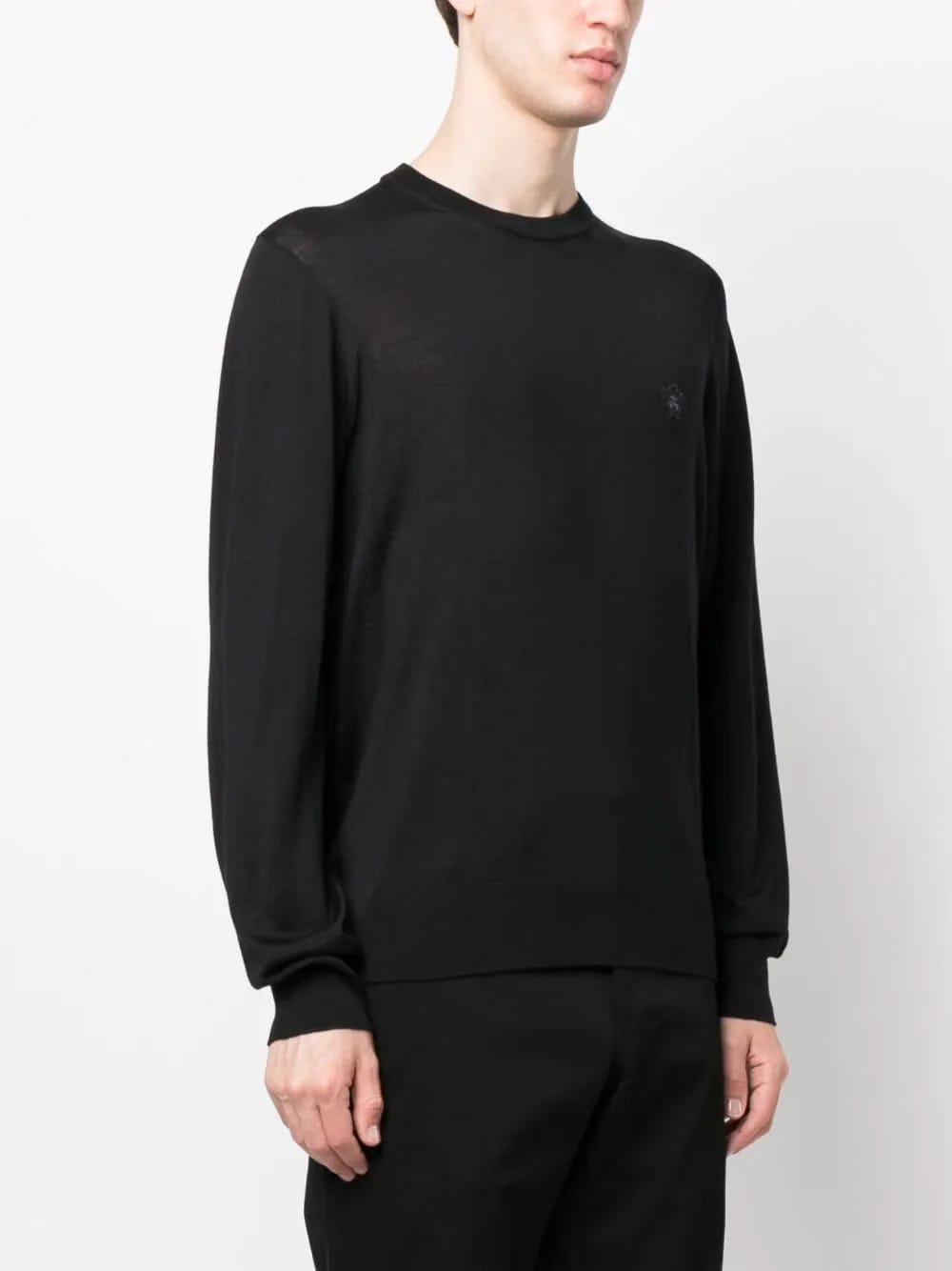 embroidered wool-blend jumper