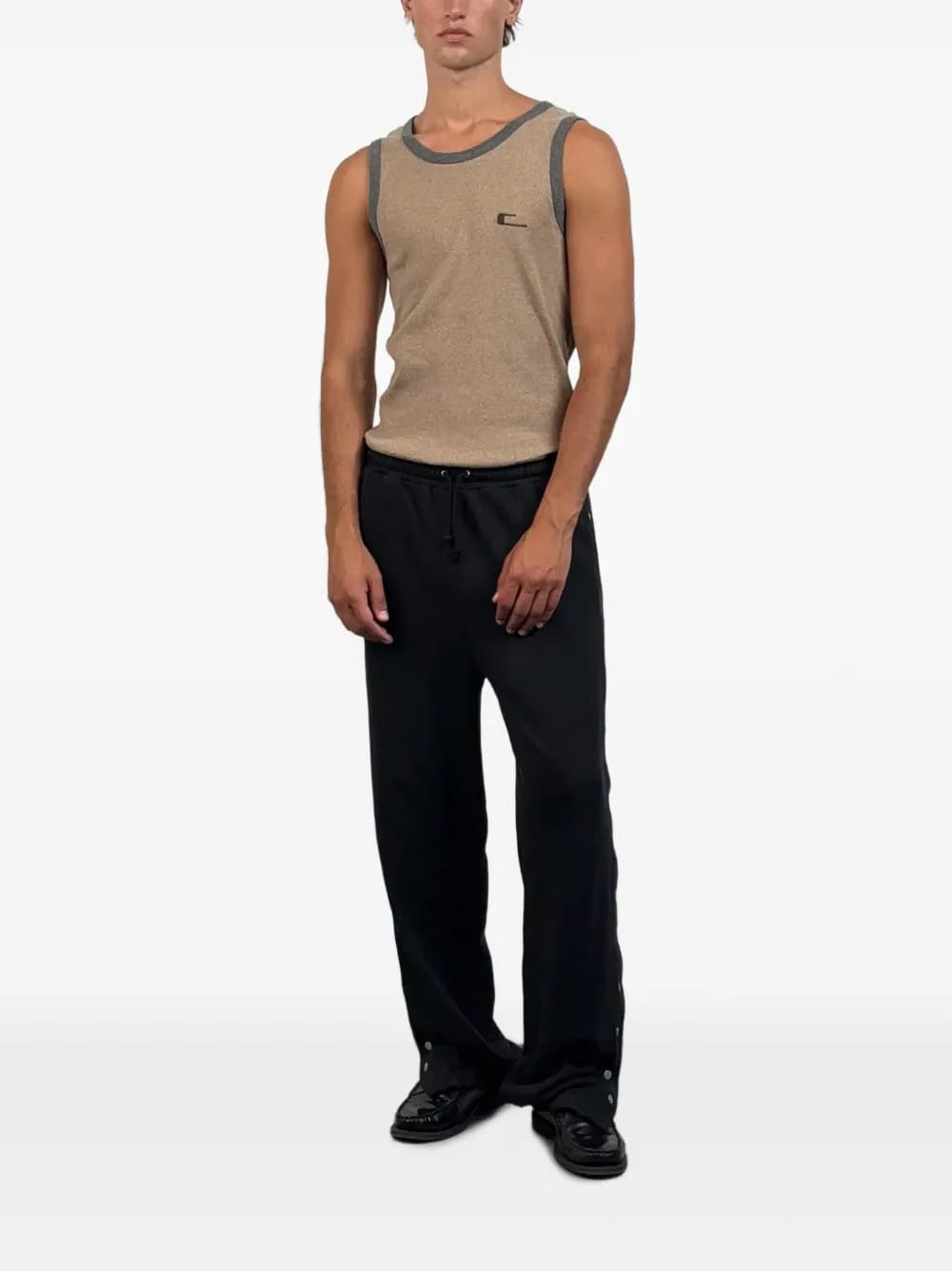 Val button-detail track pants