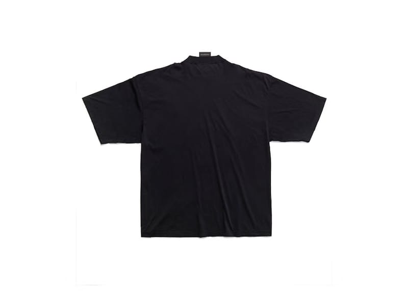 Balenciaga Styling Hotline Large Fit T-Shirt Black Faded