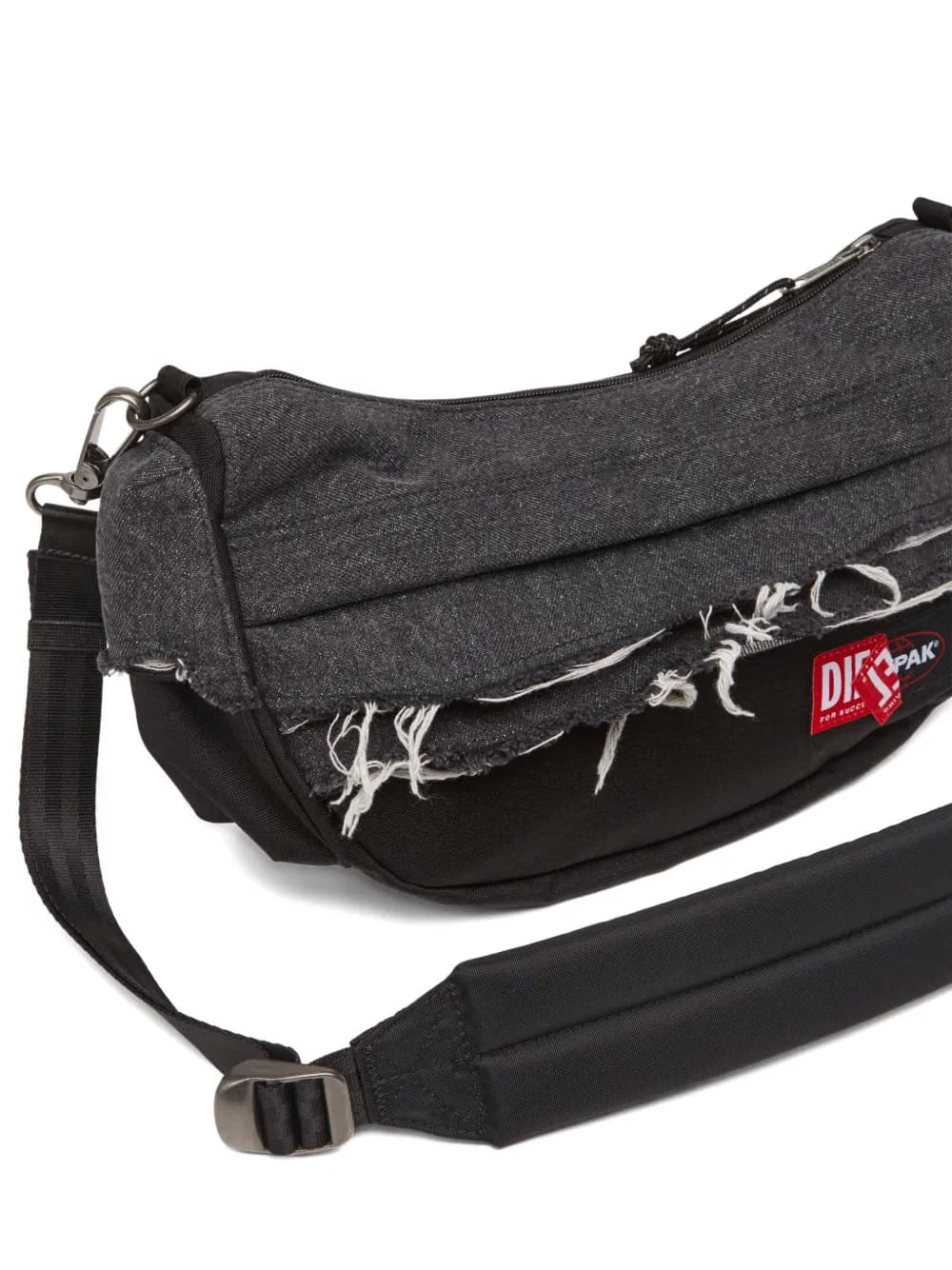 x Eastpak frayed denim shoulder bag