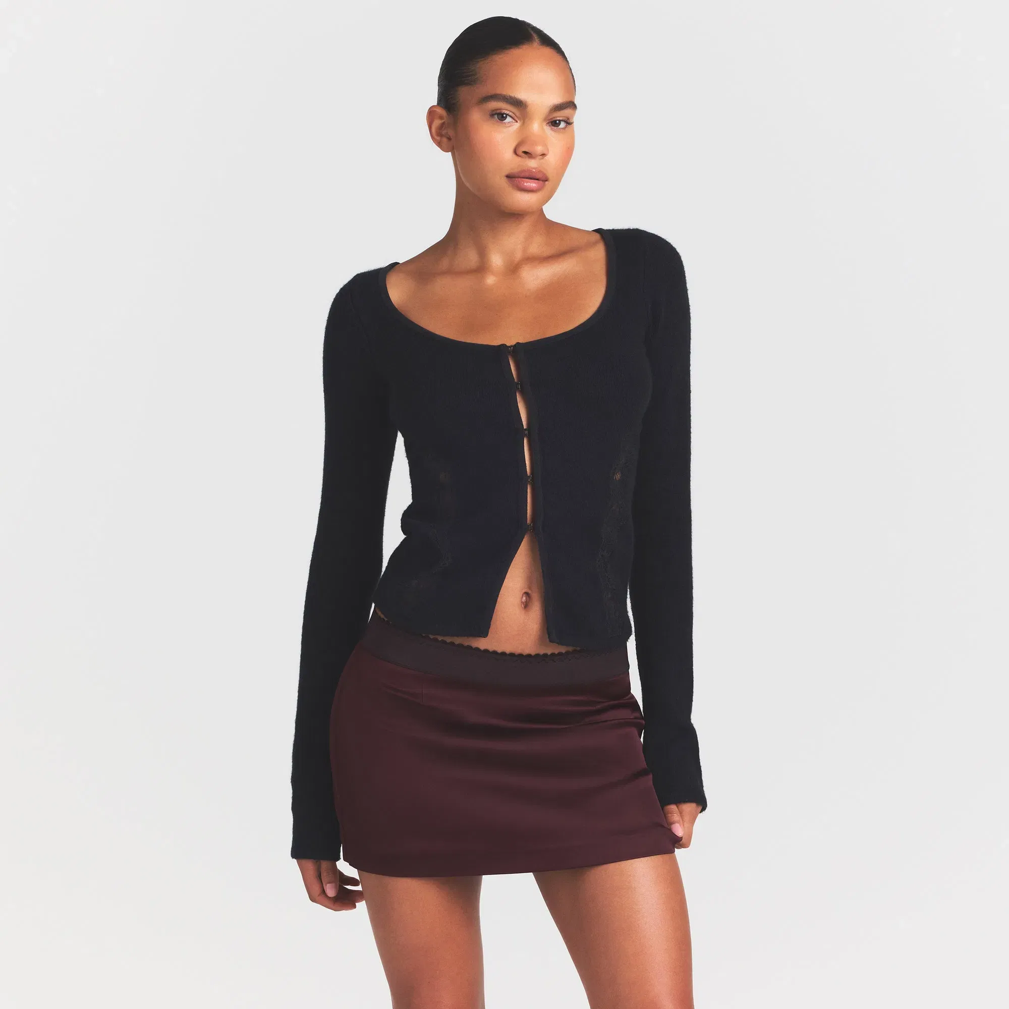 Satin Mini Skirt