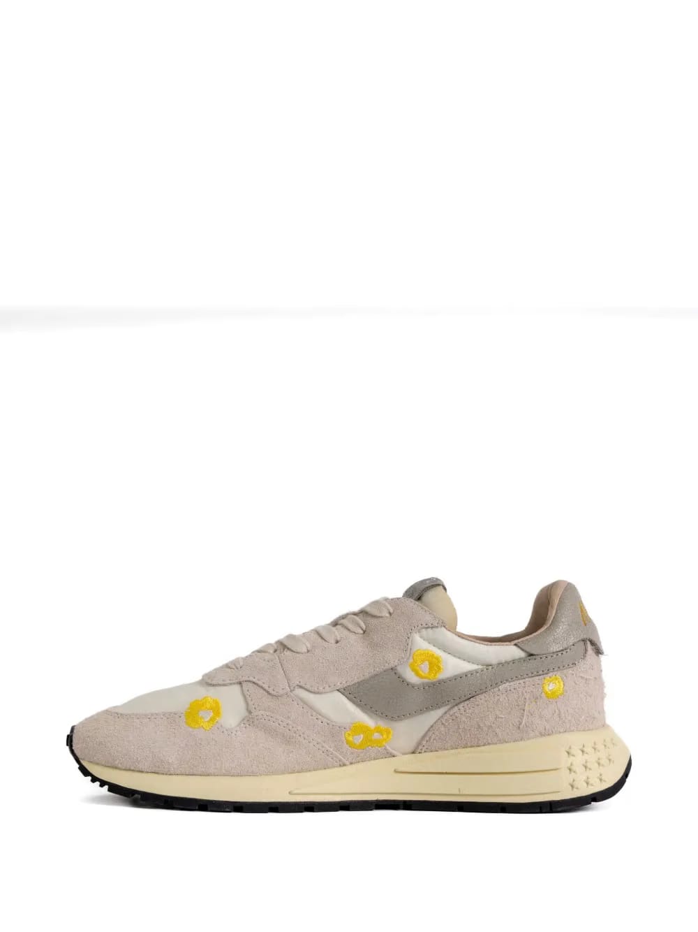 floral-embroidery low-top sneakers