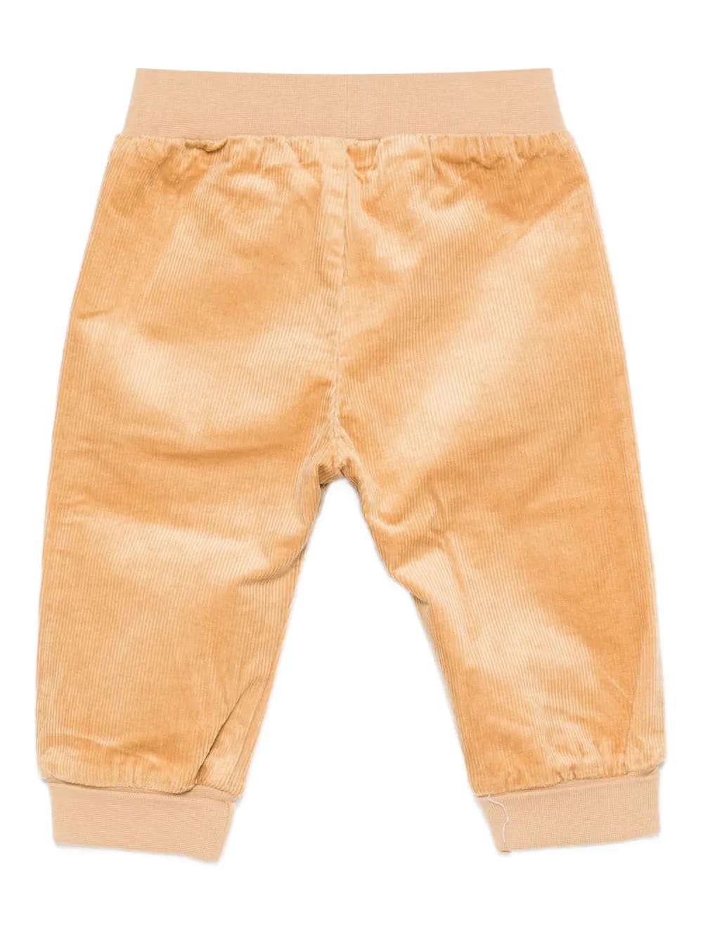 teddy-embroidered corduroy pants