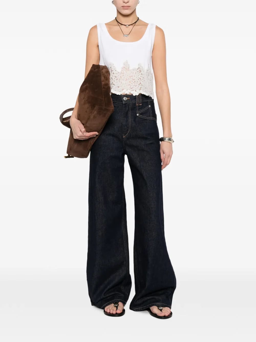 lace-detail top