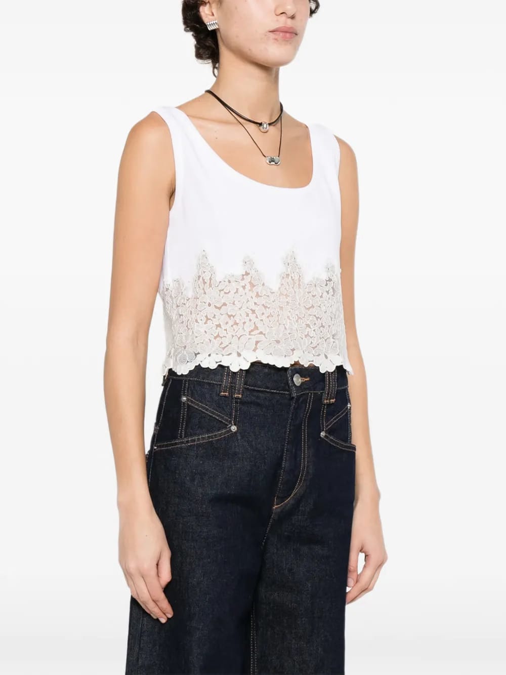lace-detail top