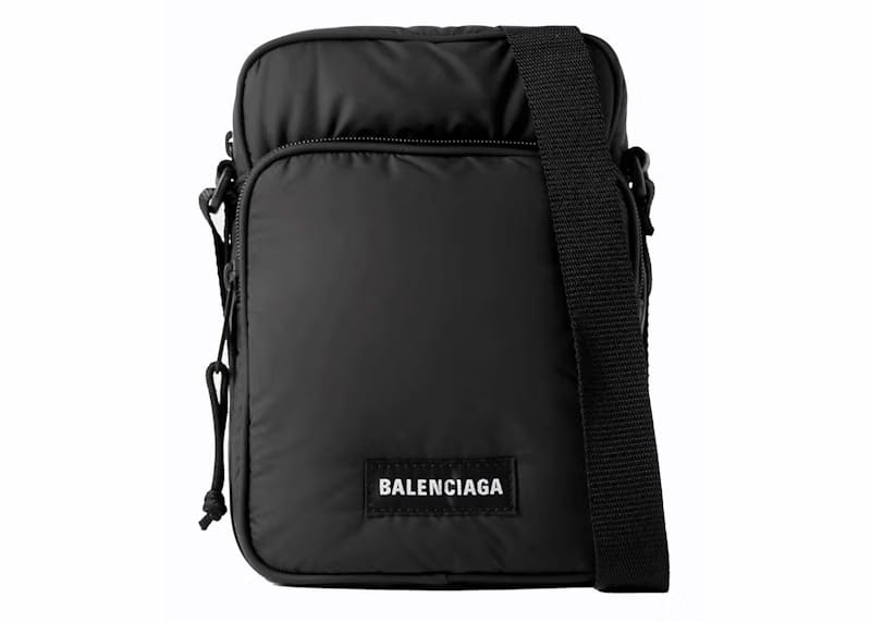 Balenciaga Crossbody Explorer Zip Bag Black
