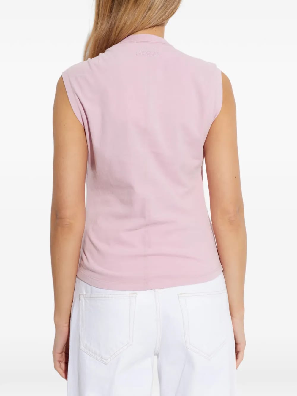 knot sleeveless blouse