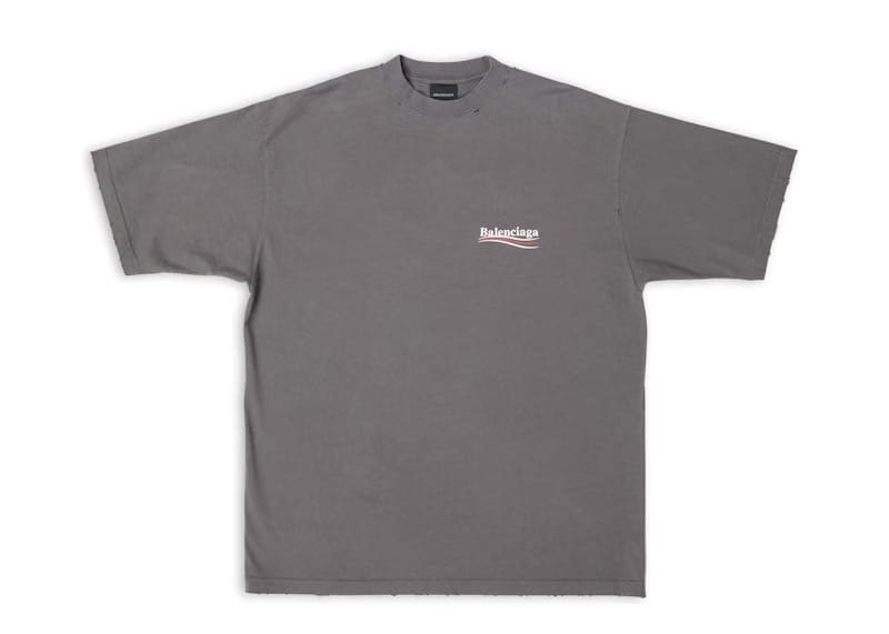 Balenciaga Political Campaign T-Shirt Grey