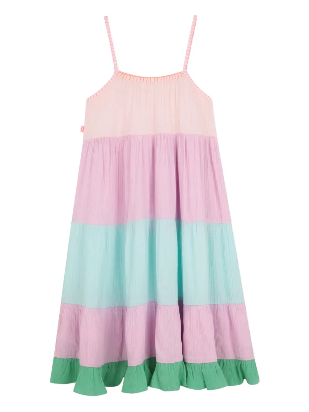 striped ruffled dress