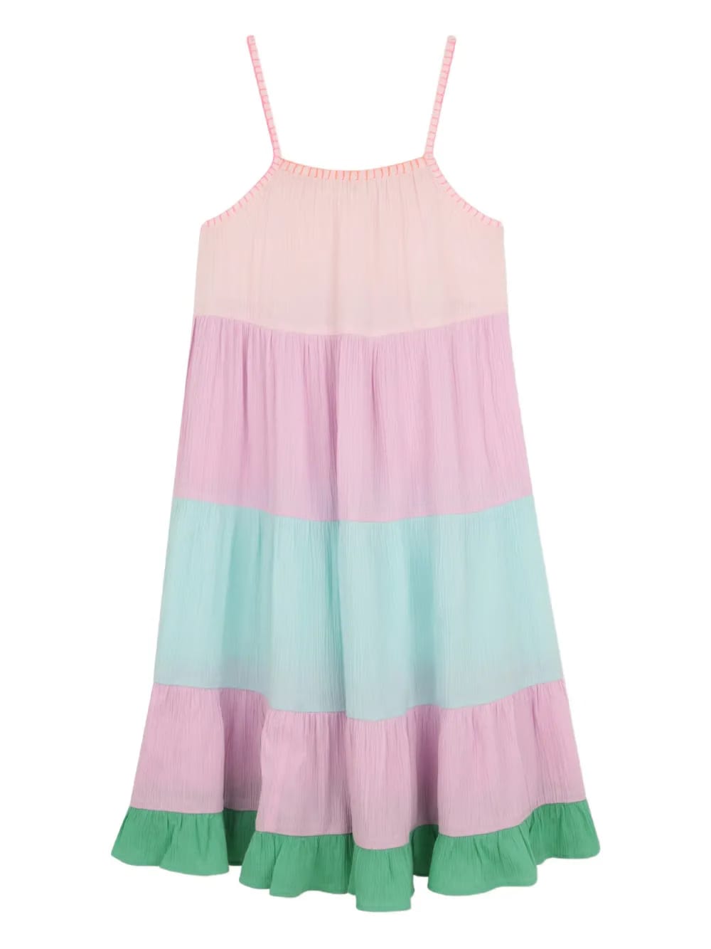 striped ruffled dress