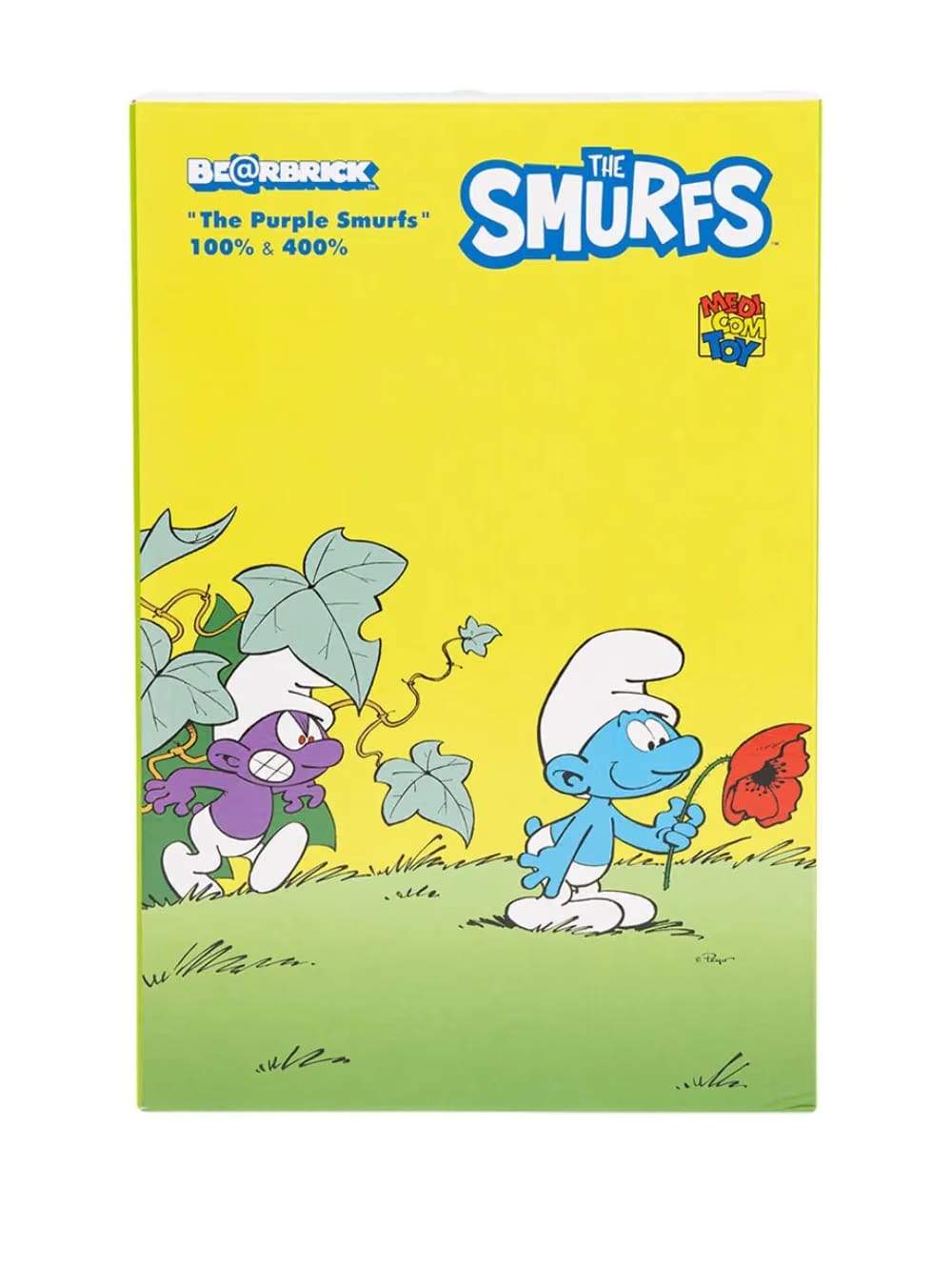 x The Smurfs (The Purple Smurfs) BE@RBRICK 100% and 400% figure set 