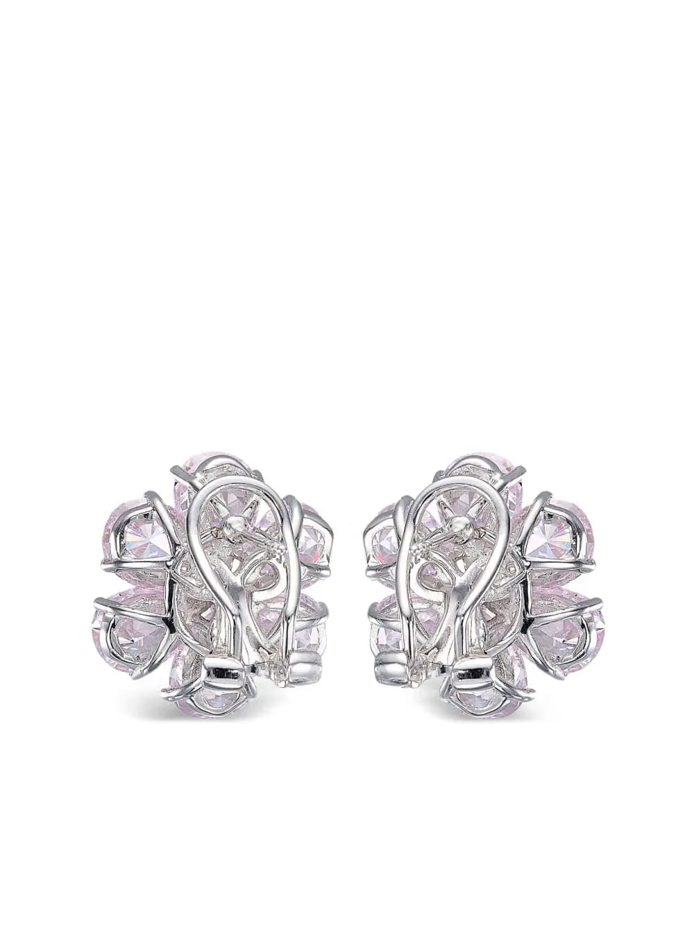 18K white gold Marguerite Daisy diamond earrings