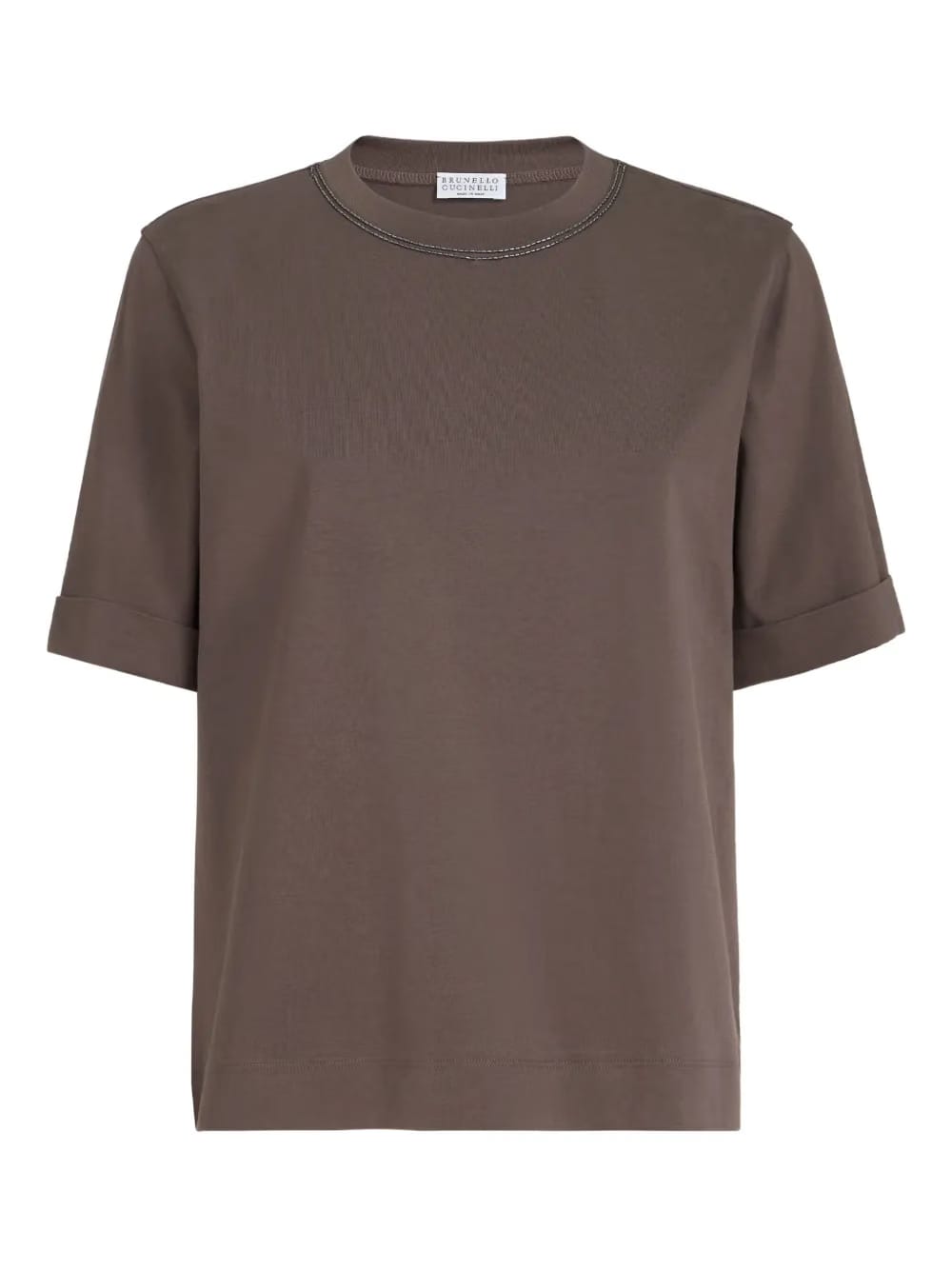 Monili-trim cotton T-Shirt