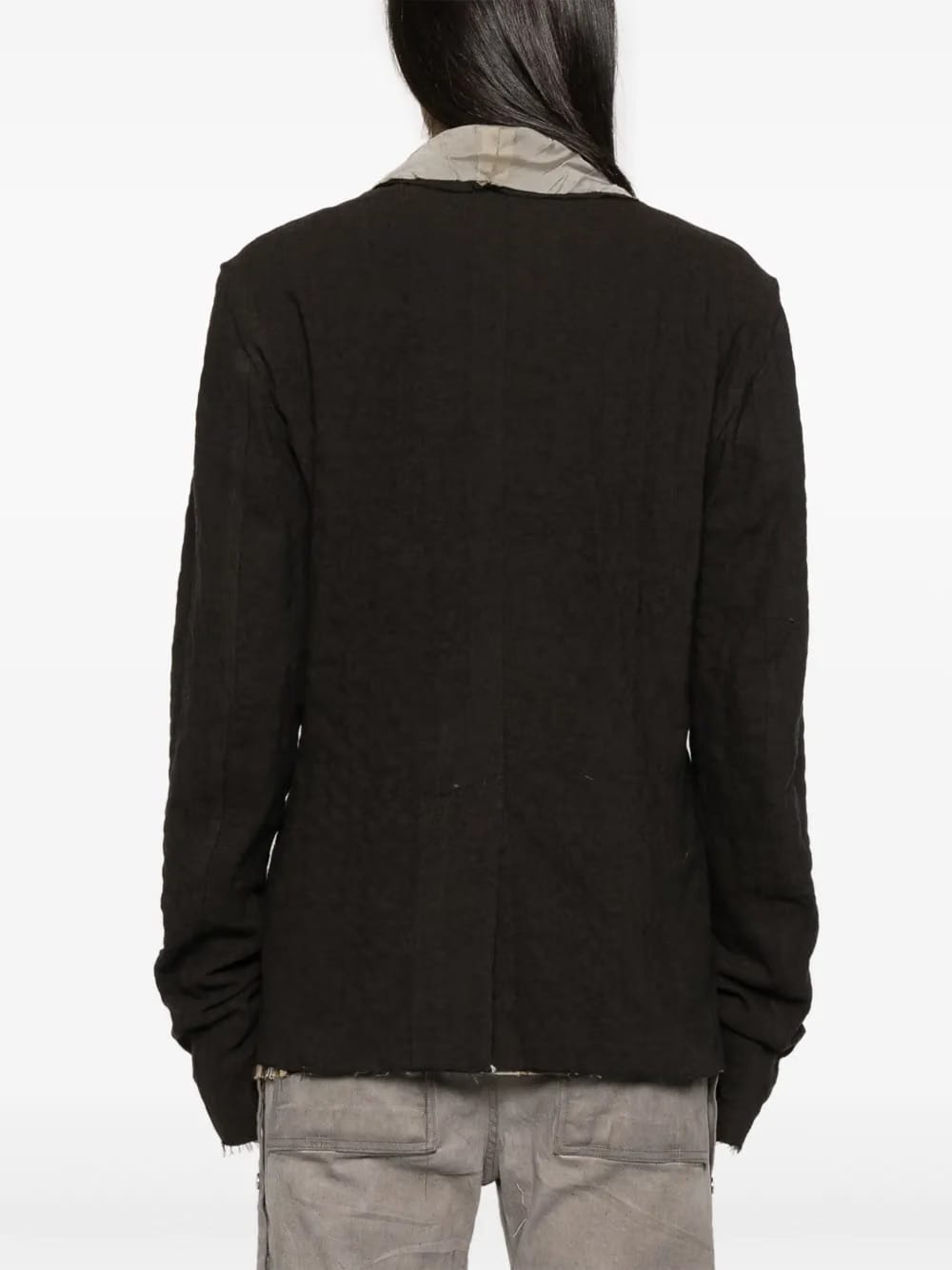 contrasting-trim blazer