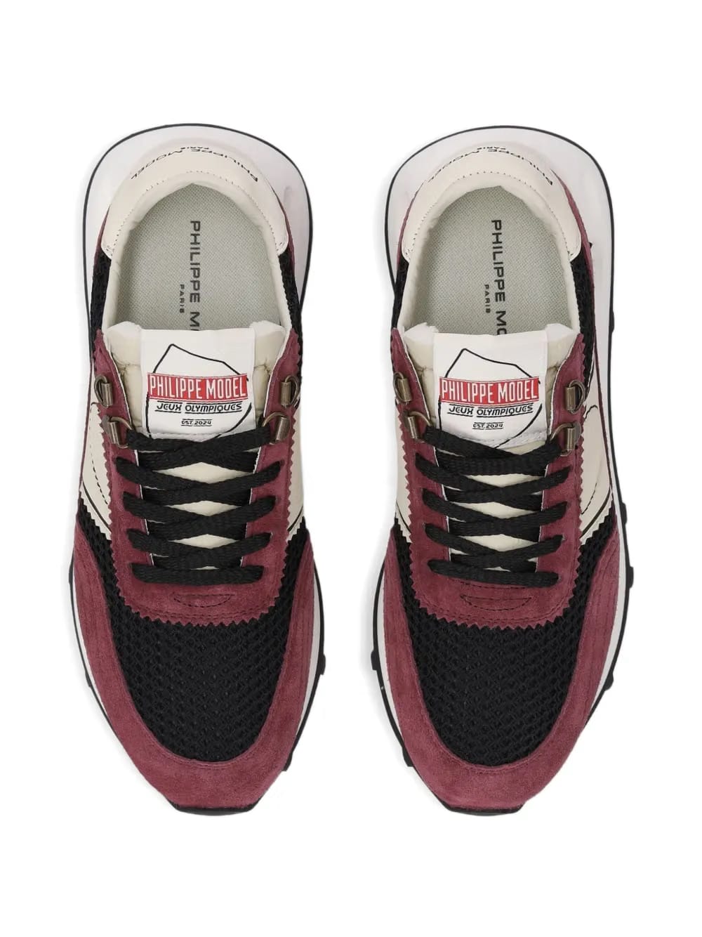 mesh-panel suede low-top sneakers