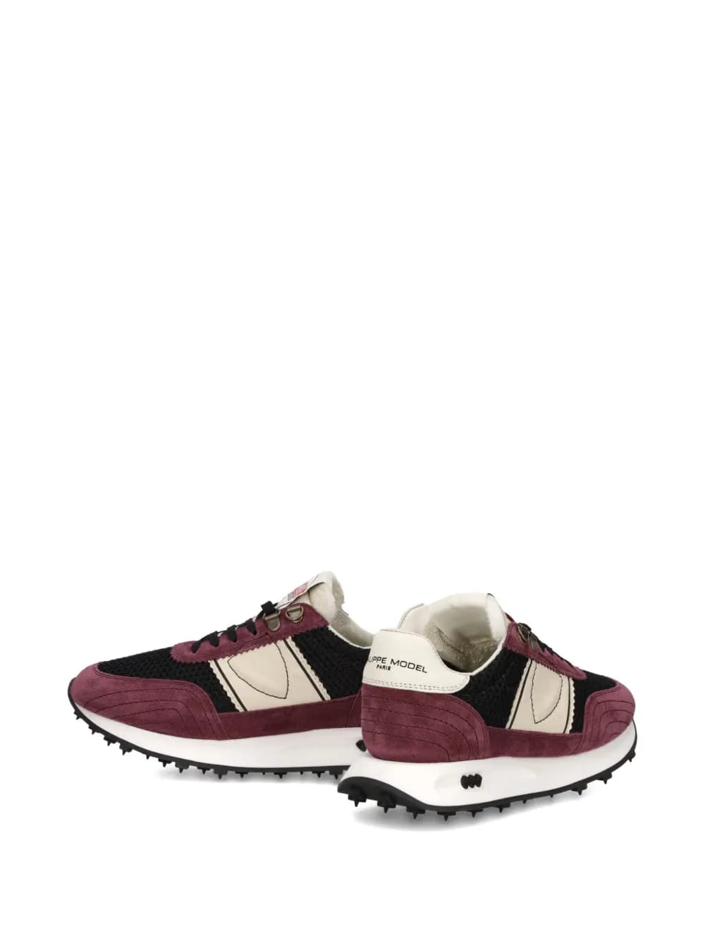 mesh-panel suede low-top sneakers