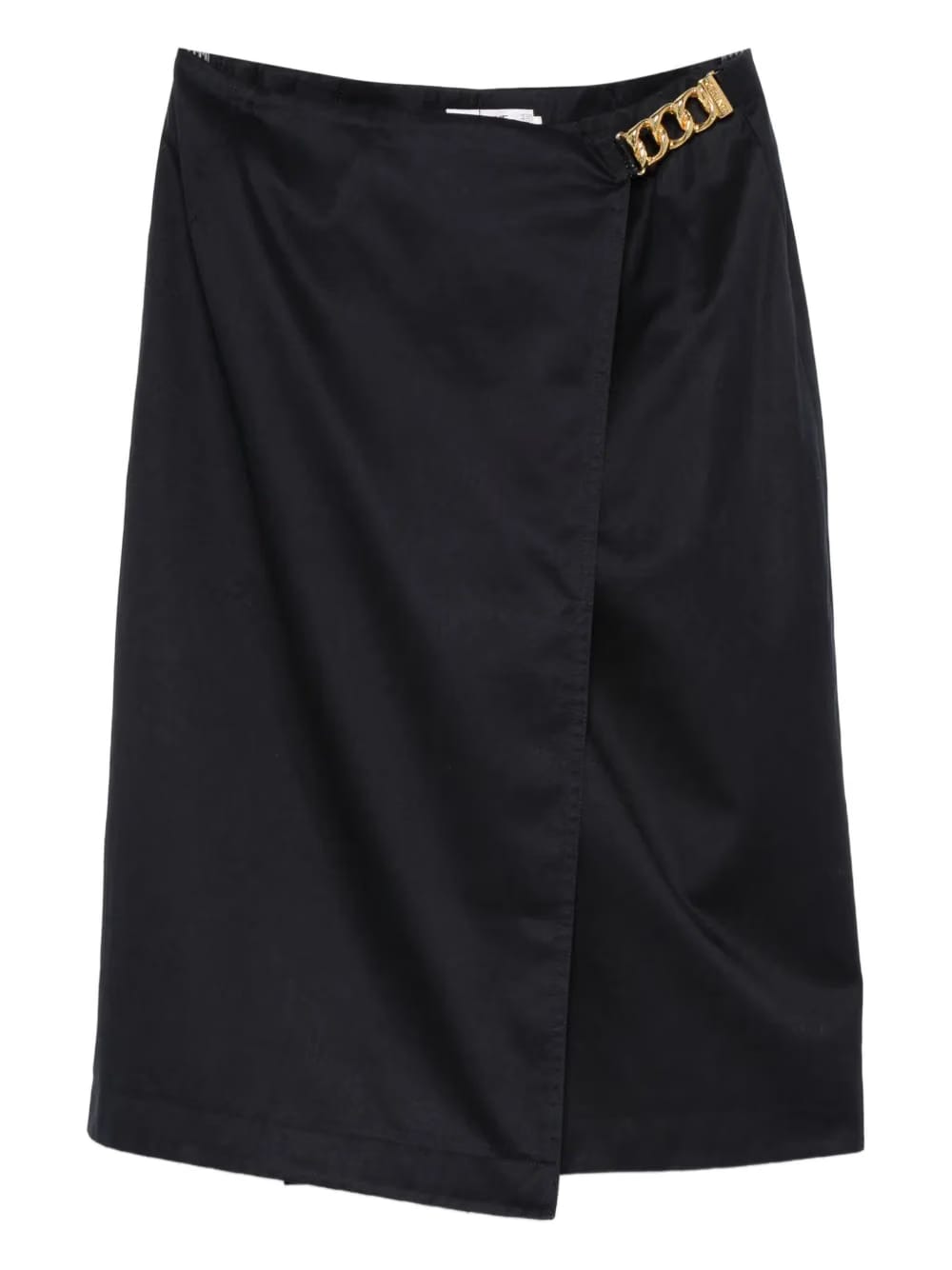 1990s wrapped cotton midi skirt