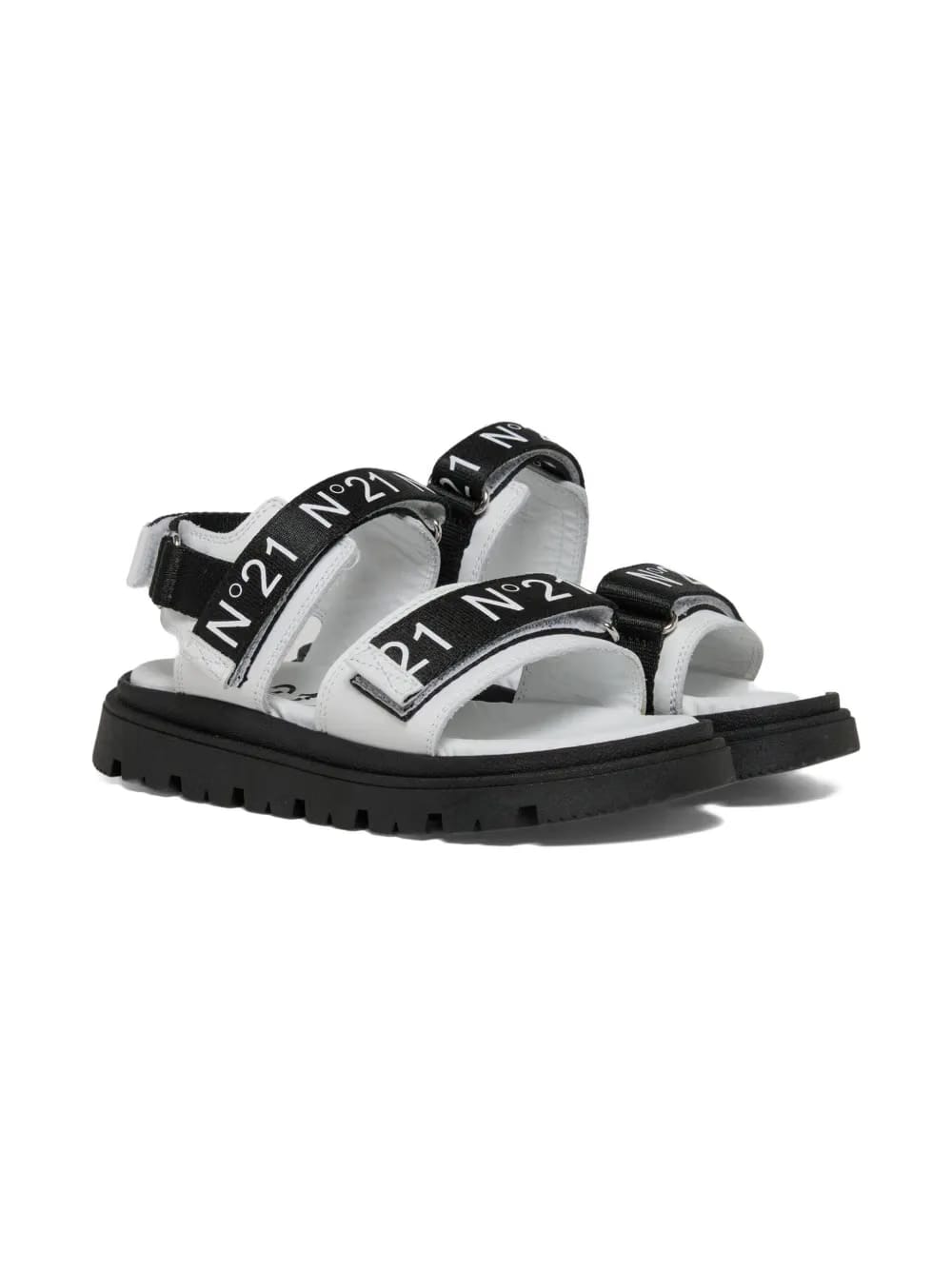 logo-print platform sandals