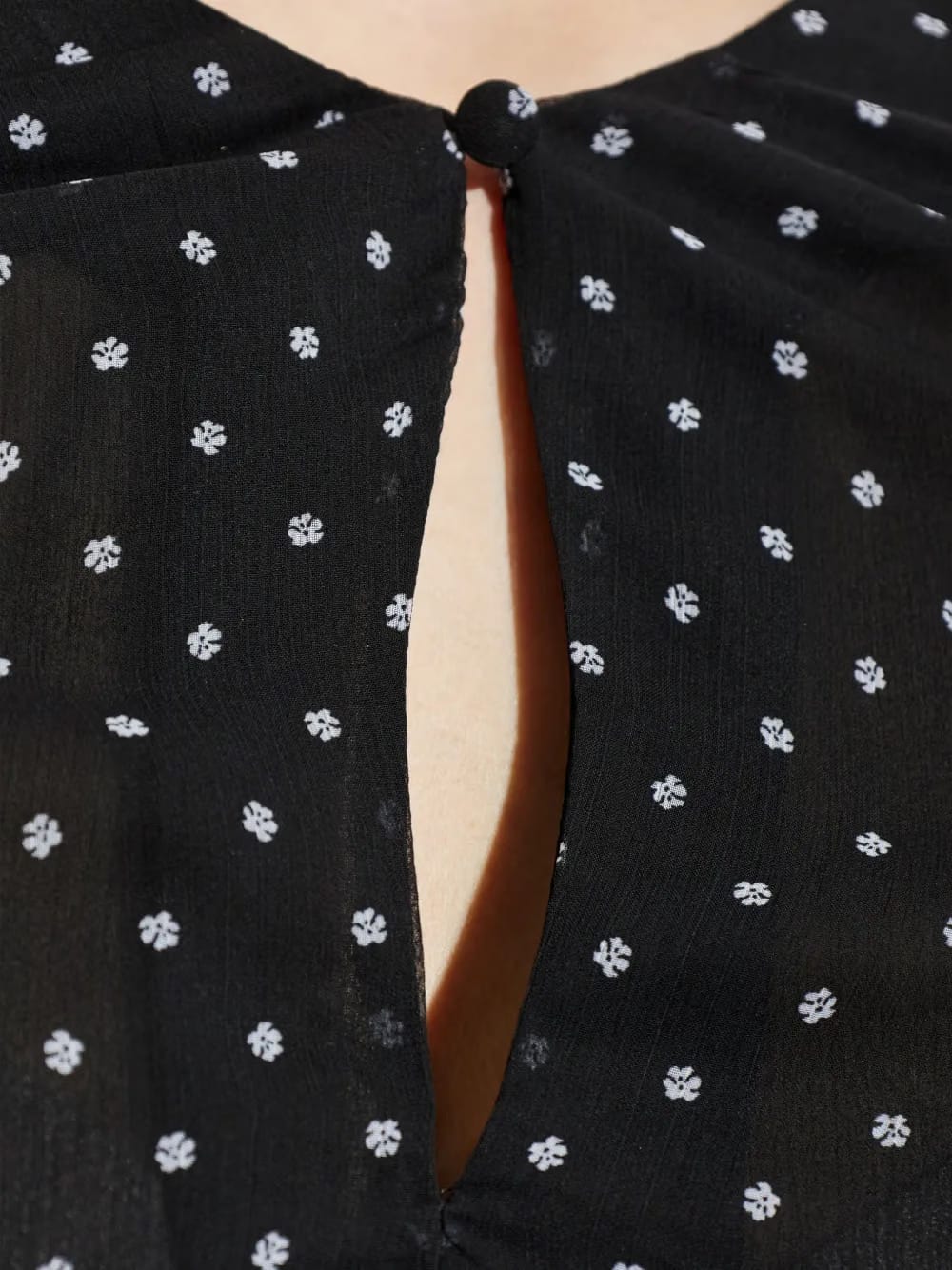 polka-dot ruched blouse
